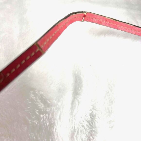 Coach Signature C Coral and Khaki Wallet - Picture 3 of 11